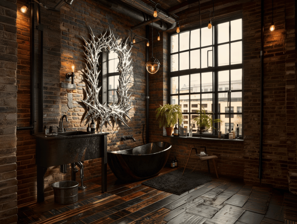 Зеркало Рокдекор в санузле 01