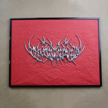 3d панно Rockdecor r4 в рамке 30х40 на красном фоне 1